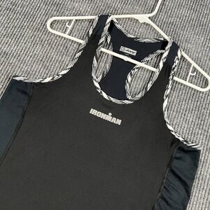 Zoot Ironman Tank Top Womens Large Black Racerback Triathlon Active
